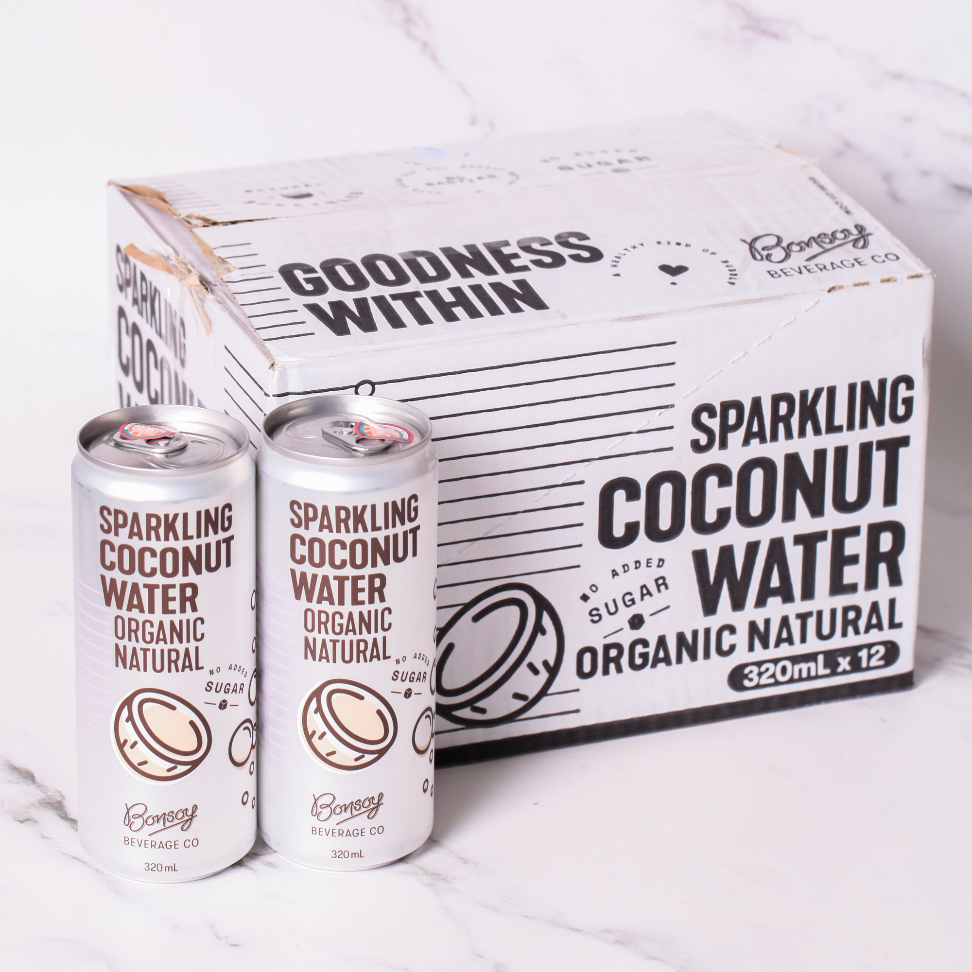 Organic Sparkling Coconut Water - Bonsoy x 12